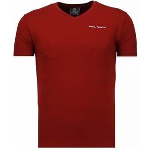 Local Fanatic  V Neck  Shirts  heren Rood