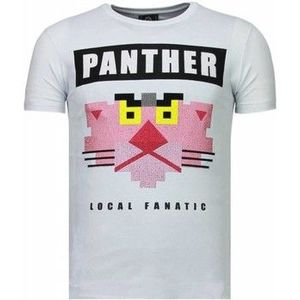Local Fanatic  Panther For A Cougar Rhinestone  Shirts  heren Wit