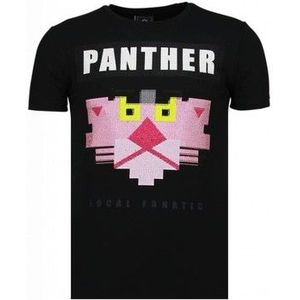 Local Fanatic  Panther For A Cougar Rhinestone  Shirts  heren Zwart