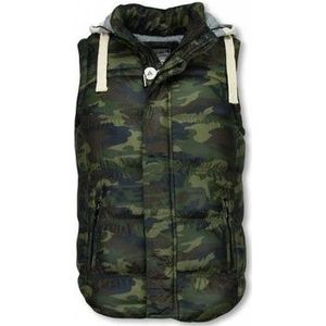 Enos  Bodywarmer Camouflage Vest Capuchon  Jassen  heren Multicolour