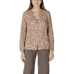 Street One  Buttoned tunic blouse w collar 345323  Blouses  dames Beige