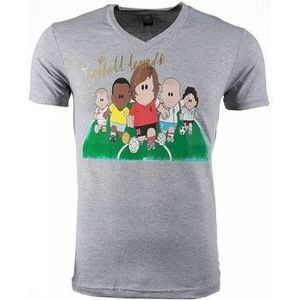 Local Fanatic  Football Legends Print  Shirts  heren Grijs