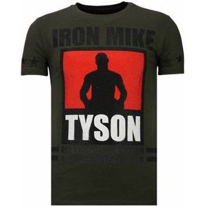 Local Fanatic  Iron Mike Tyson Rhinestone  Shirts  heren Groen