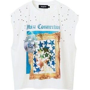 Desigual  Ibiza Connection Mouwloze top  Blouses  dames Wit