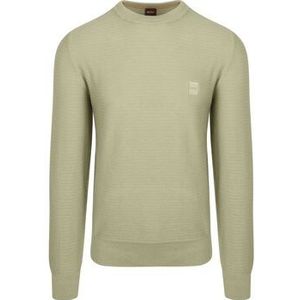 BOSS Orange - Pullover - Groen - Anion - 100% Katoen