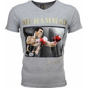 Local Fanatic  Muhammad Ali Glossy Print  Shirts  heren Grijs