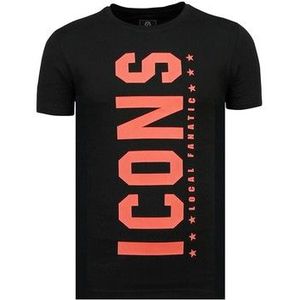 Local Fanatic  ICONS Vertical Luxe Z  Shirts  heren Zwart
