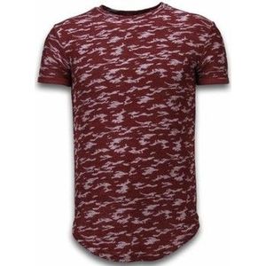 Justing  Fashionable Camouflage Long Fi Army  Shirts  heren Rood