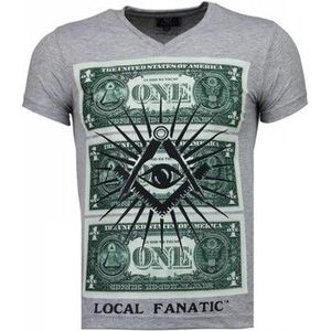 Local Fanatic  One Dollar Eye  Shirts  heren Grijs