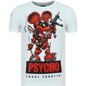 Local Fanatic  Psycho Mouse Leuke W  Shirts  heren Wit