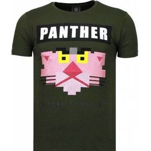 Local Fanatic  Panther For A Cougar Rhinestone  Shirts  heren Groen