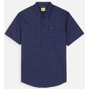 Oxbow  Microprint shirt met korte mouwen GEO  overhemden  heren Blauw