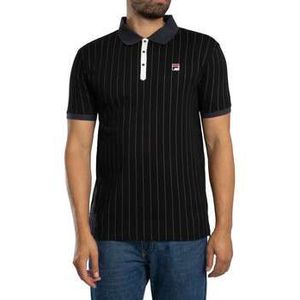 Fila  BB1 Klassiek vintage gestreept poloshirt  Shirts  heren Zwart