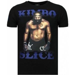 Local Fanatic  Kimbo Slice Rhinestone  Shirts  heren Zwart