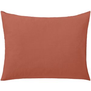 ERWIN M. - Kussensloop - Terracotta - Libra Musselin - 70x90 cm