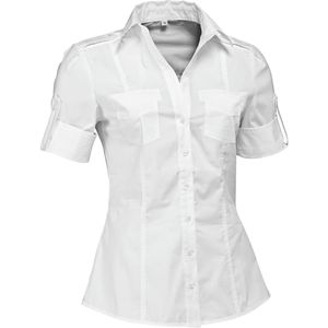 JOBELINE Damesblouse Kate korte mouw; Kledingmaat 34; wit