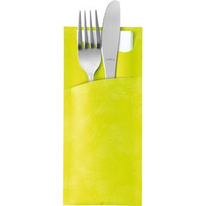 DUNI Bestekzakjes; 8.5x19 cm (BxL); appelgroen/wit; 100 stuk / verpakking