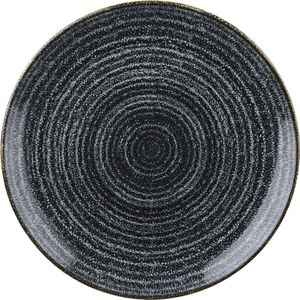 Churchill Plat bord Studio Prints Charcoal Black Coupe; 28.8 cm (Ø); zwart; rond; 12 stuk / verpakking