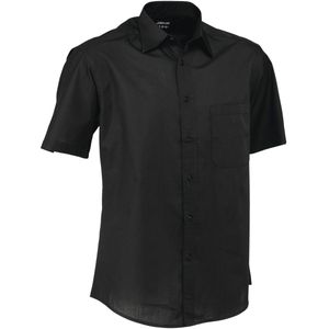 PULSIVA Overhemd Rico korte mouw; Kledingmaat 39/40; zwart