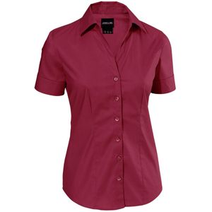 JOBELINE Damesblouse Claudia korte mouw; Kledingmaat 34; bordeaux