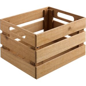 VEGA Houten kist Wantage met grepen; 30x25x18 cm (LxBxH); eiken