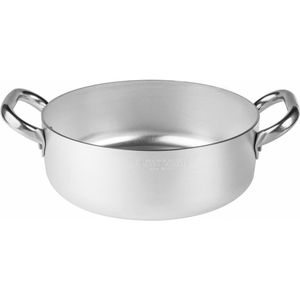 Agnelli Casserole Aluminio; 6400ml, 28x9.5 cm (ØxH); zilver; rond