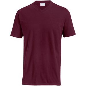 PULSIVA Heren T-shirt Double-V; Kledingmaat 3XL; bordeaux; 2 stuk / verpakking