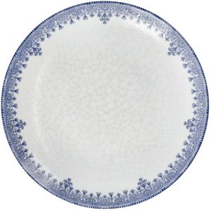 VEGA Plat bord Nonna; 31 cm (Ø); wit/blauw; rond; 6 stuk / verpakking