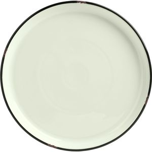 VEGA Plat bord Liron; 28x3 cm (ØxH); crème wit/zwart; rond; 4 stuk / verpakking