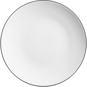 VEGA Plat bord Bellino; 21 cm (Ø); wit/zwart; rond; 6 stuk / verpakking