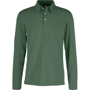 JOBELINE Polo heren Malme lange mouw; Kledingmaat S; olijf