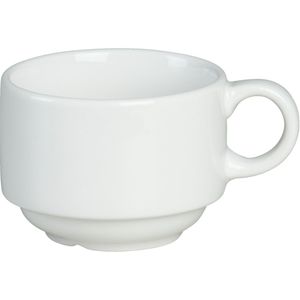 PULSIVA Koffiekop Ronda; 190ml, 8x5.8 cm (ØxH); wit; rond; 6 stuk / verpakking