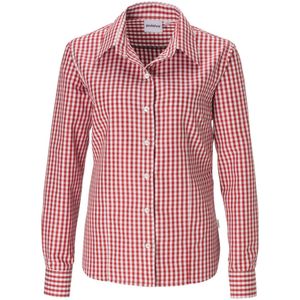 PULSIVA Damesblouse Marie lange mouw; Kledingmaat 38; rood/wit
