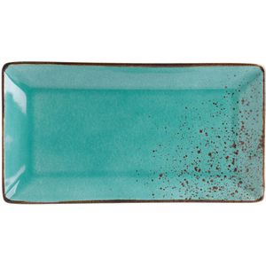 VEGA Platte schaal Palana; 31x16.5x3.2 cm (LxBxH); turquoise; rechthoekig; 2 stuk / verpakking