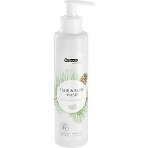 V-Touch Shampoo en douchegel Alpine Pure  2 in 1 in pompdispenser; 240 ml; crème wit; 6 stuk / verpakking