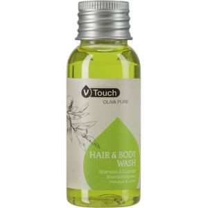 V-Touch Hotel shampoo en douchegel Oliva Pure 2 in 1; 35 ml; groen; 250 stuk / verpakking