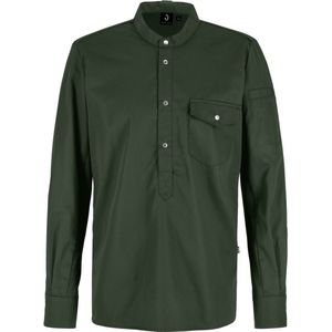 JOBELINE Heren koksoverhemd Luca; Kledingmaat 50; donker olijf