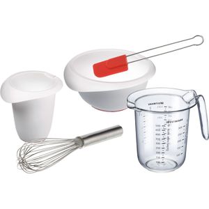 Westmark Keukenhulpset 5-delig; 16.5x17 cm (ØxH); wit