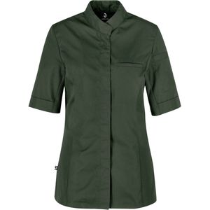 JOBELINE Dameskoksbuis Marco korte mouw; Kledingmaat 42; donker olijf