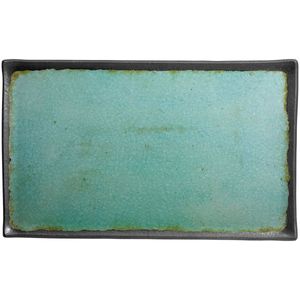 VEGA Platte schaal Dearborn met rand; Maat GN 1/1, 53x32.5x2 cm (LxBxH); turquoise; rechthoekig; 3 stuk / verpakking