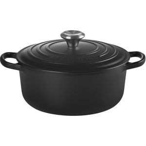 Le Creuset Braadpannen Signature rond 20 cm; 2400ml, 20x14.1 cm (ØxH); zwart; rond