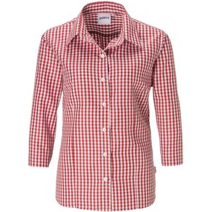 PULSIVA Damesblouse Marie driekwart mouw; Kledingmaat 52; rood/wit