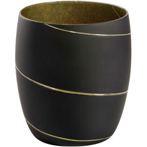 VEGA Waterglas Aniani; 450ml, 8.2x9.9 cm (ØxH); zwart/goud; 6 stuk / verpakking