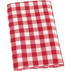 ERWIN M. Servet Chatelete geruit; 40x40 cm (BxL); rood/wit; 6 stuk / verpakking