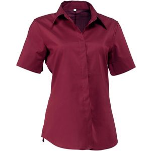 JOBELINE Damesblouse Fiore korte mouw; Kledingmaat 34; bordeaux