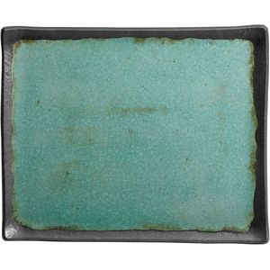 VEGA Platte schaal Dearborn met rand; Maat GN 1/2, 32.5x26.5x2 cm (LxBxH); turquoise; rechthoekig; 3 stuk / verpakking