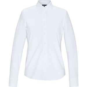 JOBELINE Blouse lange mouw Piqué slim fit; Kledingmaat L; wit