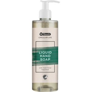 V-Touch Hotelzeep Circular Life pompdispenser; 380 ml; transparant; 18 stuk / verpakking