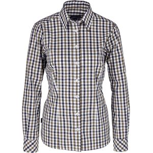 JOBELINE Damesblouse Bailey lange mouw; Kledingmaat 34; zwart/wit/bruin