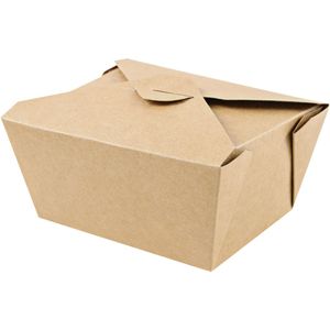 NATUREStar Lunchbox Nature karton; 900ml, 13x10.5x6.5 cm (LxBxH); bruin; 50 stuk / verpakking